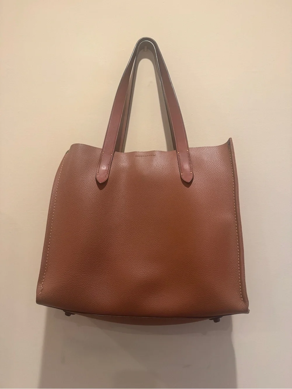 COACH Tan Leather Relay Tote with Logo LIKE NEW - Picture 3 of 5
